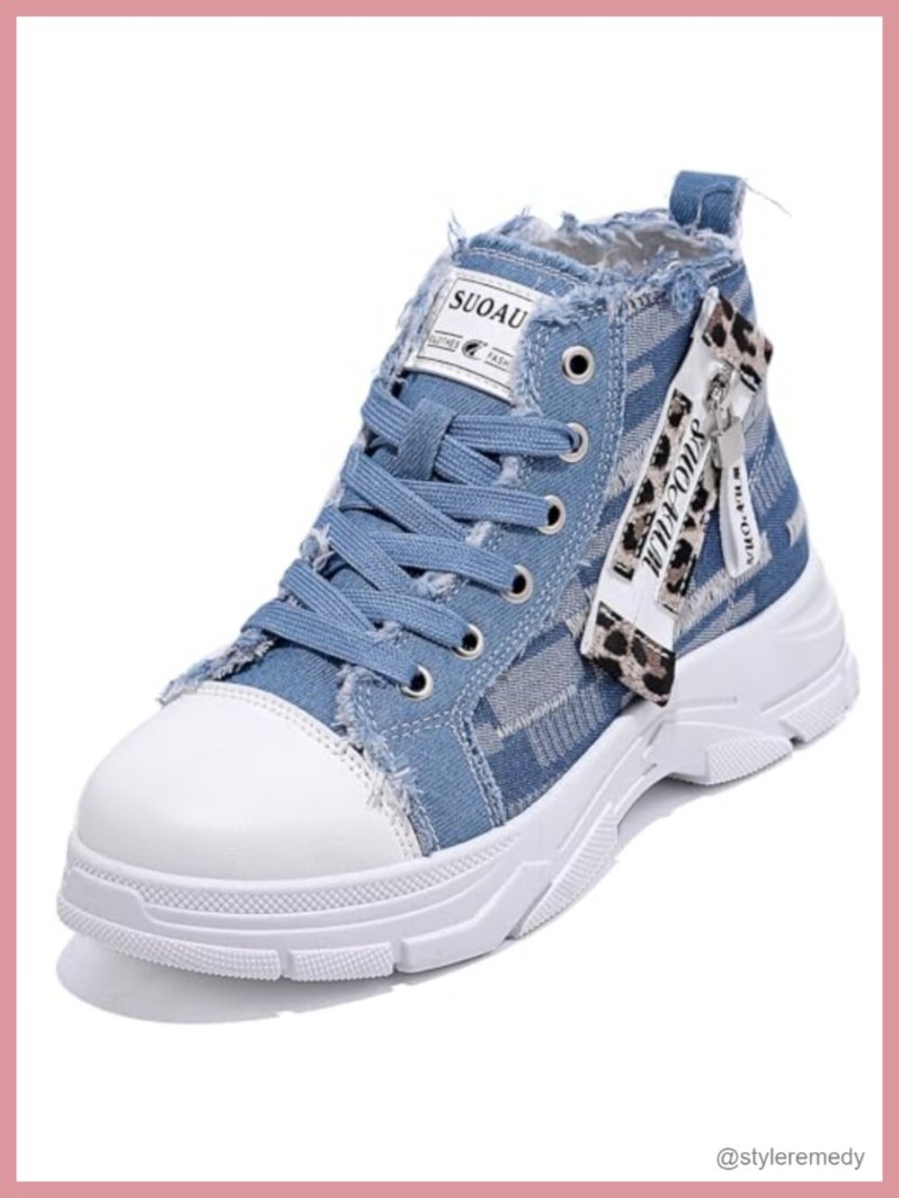 Women's High Top Canvas Sneakers Walking Shoes Lace Up